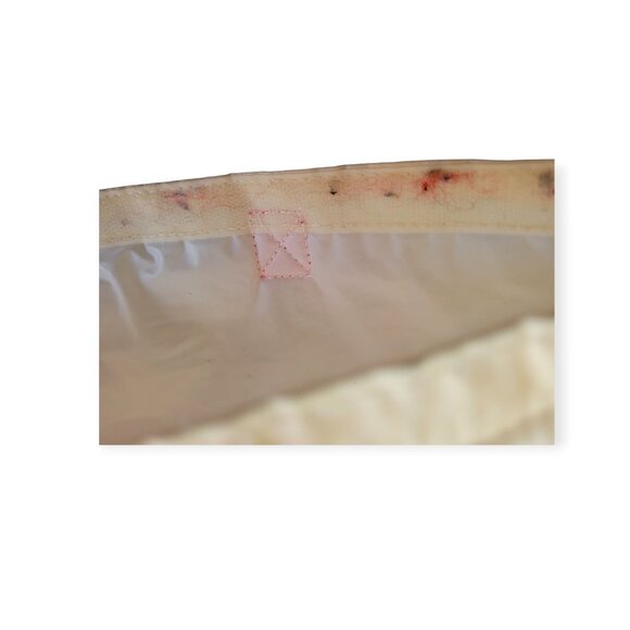 Trader Joes Y2K Vintage Aloha Tote Bag Cream Red Reusable Grocery Beach Bag - Picture 4 of 7